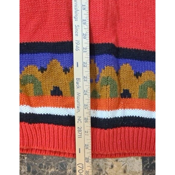 Vtg 80s 90s Women's Sweater B.I.B SML Sport 3XL Red Ugly Long Sleeve Retro - Picture 7 of 7